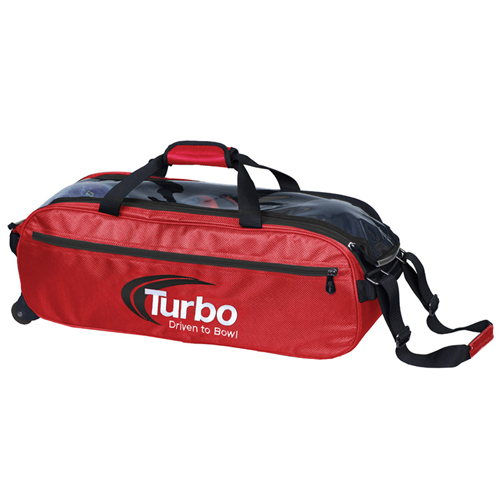Pursuit Slim Triple Tote Red/Black